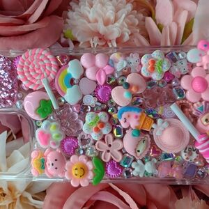 Pink and Multicolor Junk Iphone 13 Pro Max Phone Case